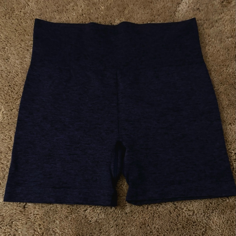 ZYIA Dark Heathered Purple High Waisted Bike Shorts